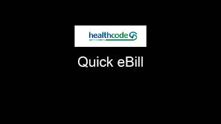 How to produce a quick eBill using Healthcode 